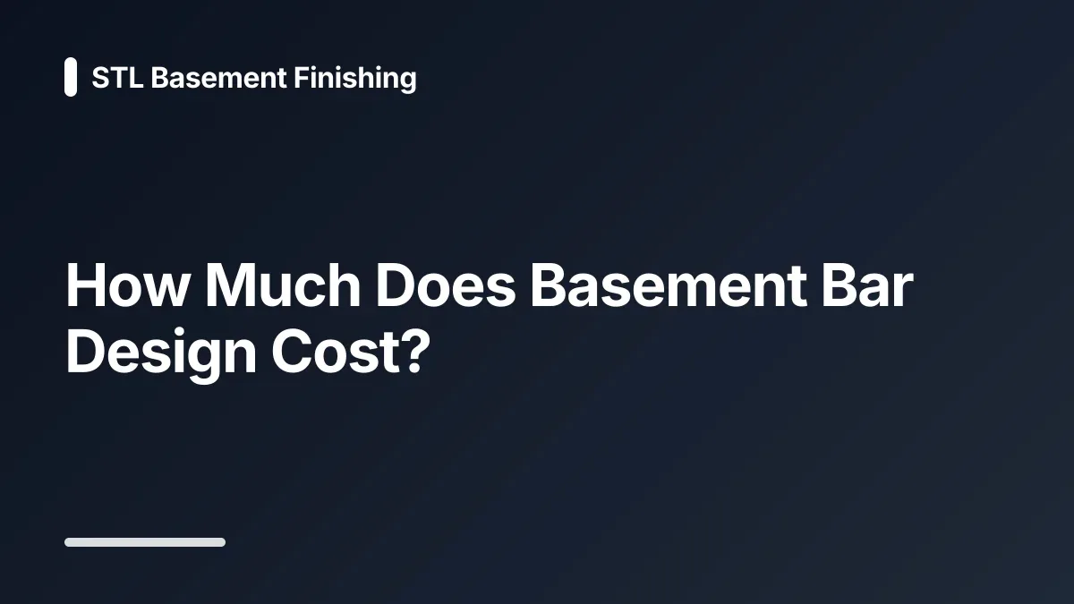 how much does basement bar design cost