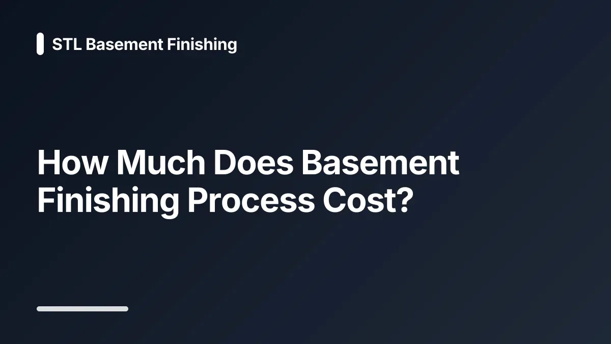 basement finishing process cost